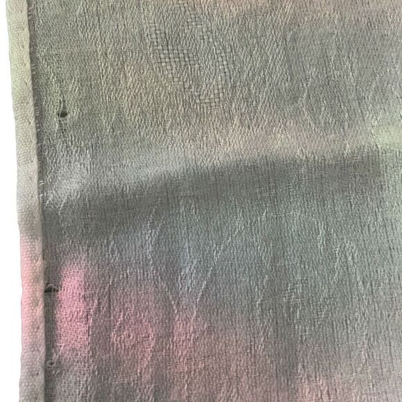 Scarf Wrap Cream Charcoal Paisley 3” Fringes 28” x  73” - Picture 3 of 4